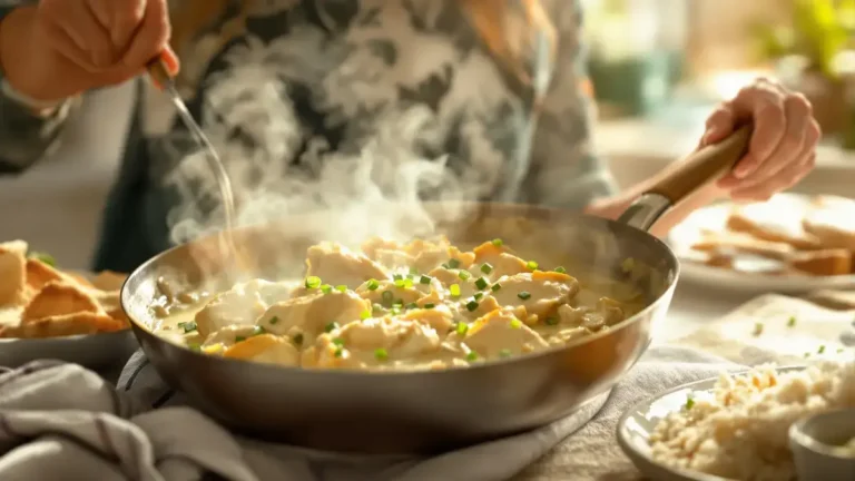 Questo piatto di pollo cremoso alla senape è una ricetta casalinga ideale per un pranzo saporito e riuscito