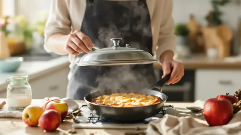 Senza forno questa torta di mele veloce in padella vi sorprenderà