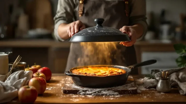 Questa ricetta di torta di mele si prepara facilmente senza forno con una semplice padella